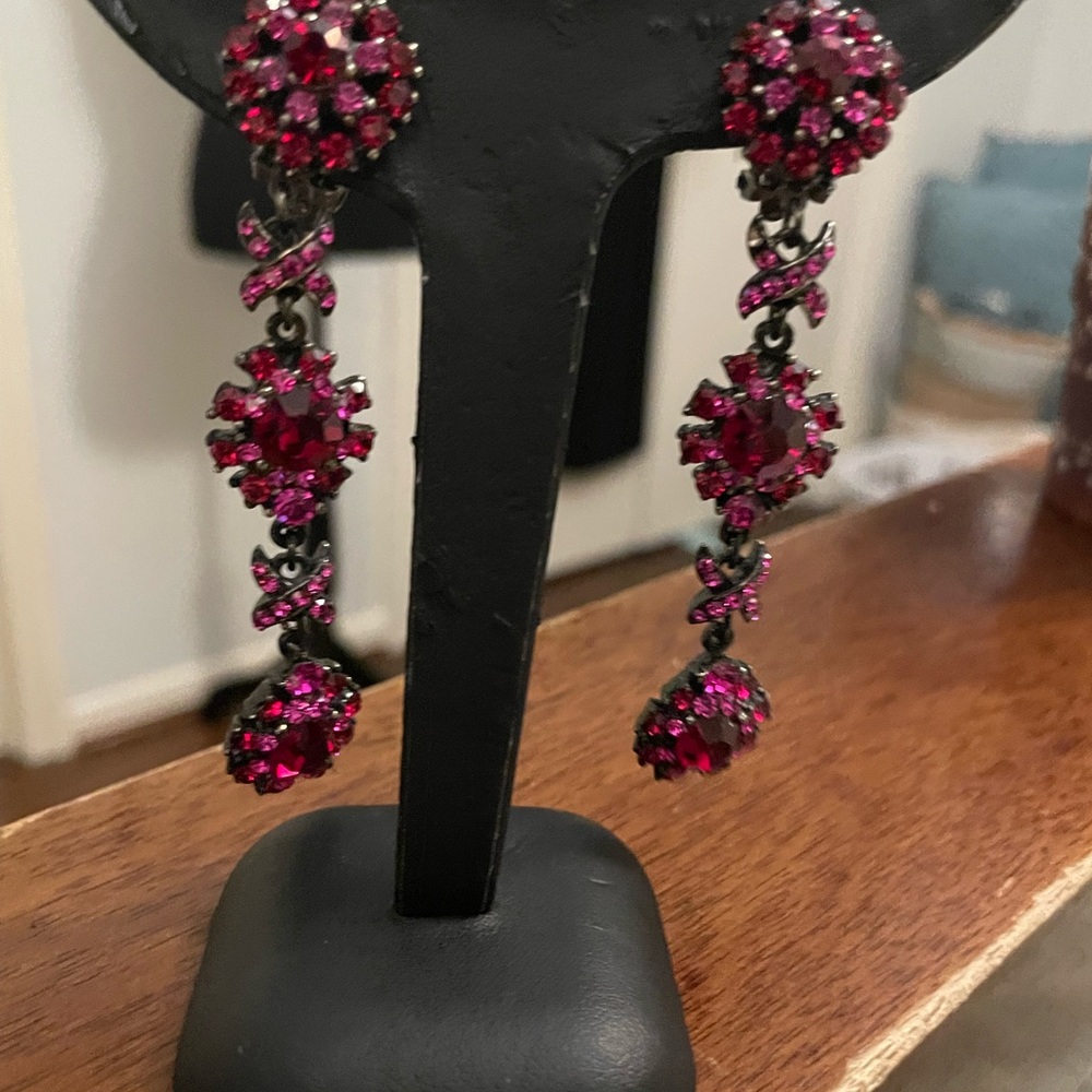 NWOT: Vintage Jose Barrera Pink Dangle Earrings